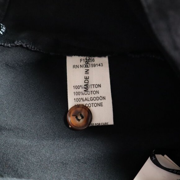 Frnch Paris Edline Denim Skirt Women XS Black Minimalist Demure Clean Modest NWT - Picture 4 of 9